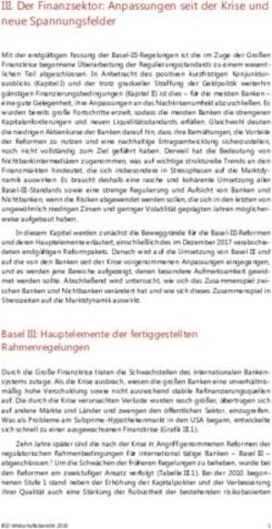 III. Der Finanzsektor: Anpassungen seit der Krise und neue Spannungsfelder - Bank for International Settlements