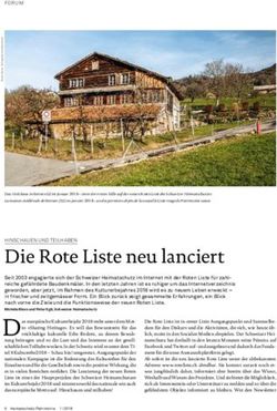 Die Rote Liste neu lanciert - Schweizer Heimatschutz