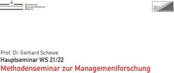Methodenseminar zur Managementforschung - Hauptseminar WS 21/22 Prof. Dr. Gerhard Schewe - wiwi.uni ...