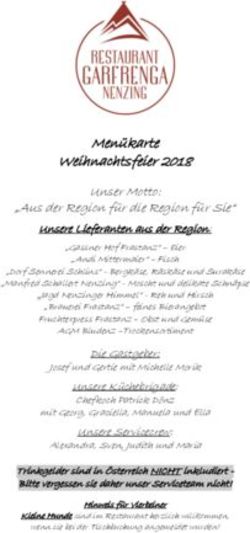 Men&uuml;karte Weihnachtsfeier 2018 Unser Motto: "Aus der Region f&uuml;r die Region f&uuml;r Sie" - Alpencamping Nenzing