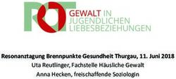 Resonanztagung Brennpunkte Gesundheit Thurgau, 11. Juni 2018 - Uta Reutlinger, Fachstelle Häusliche Gewalt Anna Hecken, freischaffende Soziologin