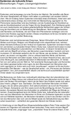 Epidemien als kulturelle Krisen