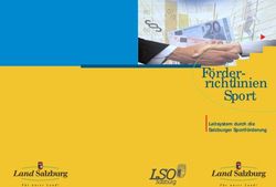 Förder-richtlinien Sport - Leitsystem durch die Salzburger Sportförderung