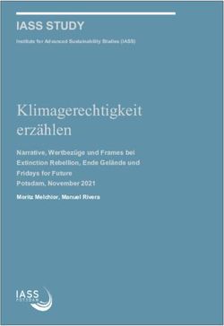 Klimagerechtigkeit erzählen - IASS STUDY - Narrative, Wertbezüge und Frames bei Extinction Rebellion, Ende Gelände und Fridays for Future Potsdam ...