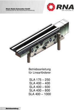 SLA 175 - 250 SLA 400 - 400 SLA 400 - 600 SLA 400 - 800 SLA 400 1000 - Betriebsanleitung für Linearförderer - Rhein Nadel Automation GmbH