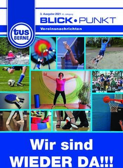 Wir sind WIEDER DA - BLICK PUNKT - tus BERNE