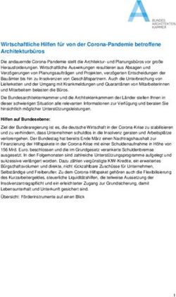 Wirtschaftliche Hilfen f&uuml;r von der Corona-Pandemie betroffene Architekturb&uuml;ros