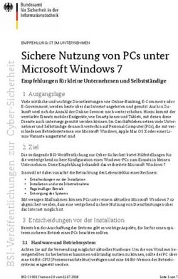 Sichere Nutzung von PCs unter Microsoft Windows 7 - Empfehlungen f&uuml;r kleine Unternehmen und Selbstst&auml;ndige - Allianz f&uuml;r ...