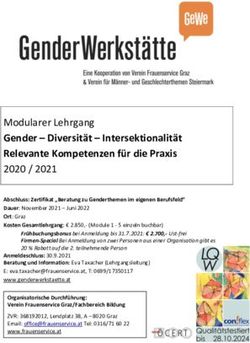 Modularer Lehrgang Gender - Diversität - Intersektionalität Relevante Kompetenzen für die Praxis 2020 / 2021