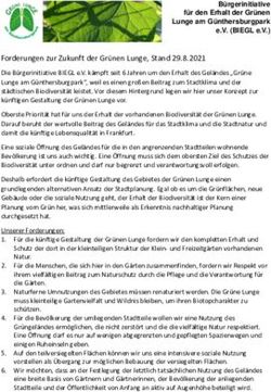 Forderungen zur Zukunft der Gr&uuml;nen Lunge, Stand 29.8.2021