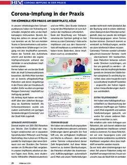 Corona-Impfung in der Praxis - TIM K&Uuml;MMERLE F&Uuml;R PRAXIS AM EBERTPLATZ, K&Ouml;LN - Hivandmore.de