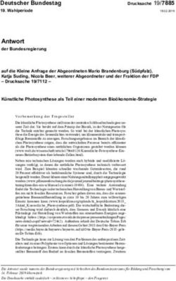 Antwort der Bundesregierung - Deutscher Bundestag