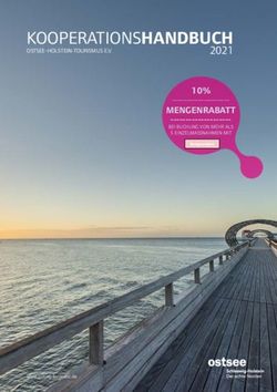 KOOPERATIONSHANDBUCH 2021 - OSTSEE-HOLSTEIN-TOURISMUS E.V - Ostsee Schleswig Holstein