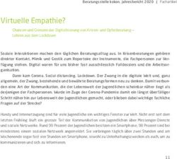 Virtuelle Empathie? - Beratungsstelle kokon Z&uuml;rich