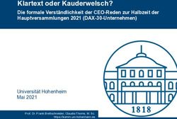 Klartext oder Kauderwelsch? - Die formale Verst&auml;ndlichkeit der CEO-Reden zur Halbzeit der Hauptversammlungen 2021 (DAX-30-Unternehmen) ...