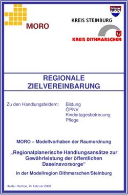 REGIONALE ZIELVEREINBARUNG - Kreis Dithmarschen