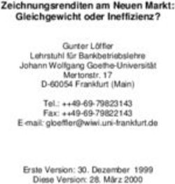 Zeichnungsrenditen am Neuen Markt: Gleichgewicht oder Ineffizienz?