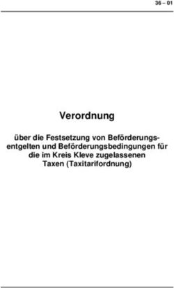Verordnung &uuml;ber die Festsetzung von Bef&ouml;rderungs-entgelten und Bef&ouml;rderungsbedingungen f&uuml;r die im Kreis Kleve zugelassenen Taxen (Taxitarifordnung)