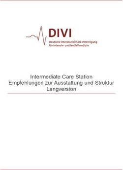 Intermediate Care Station Empfehlungen zur Ausstattung und Struktur - Langversion