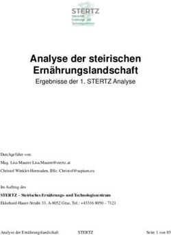 Analyse der steirischen Ernährungslandschaft - Ergebnisse der 1. STERTZ Analyse