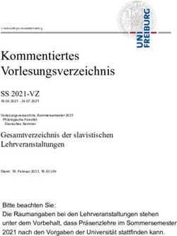 Kommentiertes Vorlesungsverzeichnis - SS 2021-VZ Gesamtverzeichnis der slavistischen Lehrveranstaltungen - Slavisches Seminar