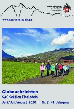 Clubnachrichten SAC Sektion Einsiedeln Juni/Juli/August 2020 | Nr. 7, 41. Jahrgang