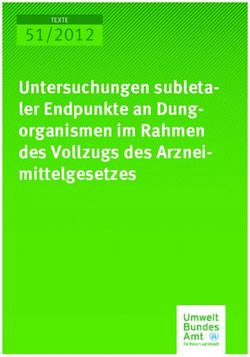 Untersuchungen subletaler Endpunkte an Dung-organismen im Rahmen des Vollzugs des Arznei-mittelgesetzes 51/2012
