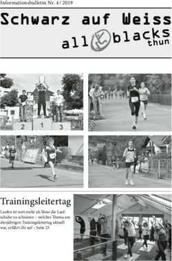 Trainingsleitertag - Informationsbulletin Nr. 4 / 2019 - Laufen ist weit mehr als bloss die Lauf-schuhe zu schn&uuml;ren - welches Thema am ...