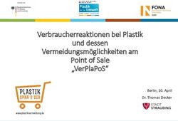 VERBRAUCHERREAKTIONEN BEI PLASTIK UND DESSEN VERMEIDUNGSMÖGLICHKEITEN AM POINT OF SALE "VERPLAPOS" - BERLIN, 10. APRIL DR. THOMAS DECKER