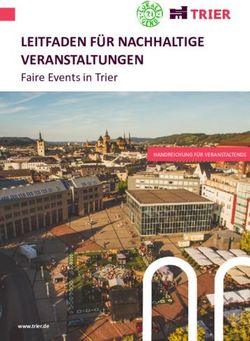 LEITFADEN FÜR NACHHALTIGE VERANSTALTUNGEN - Faire Events in Trier HANDREICHUNG FÜR VERANSTALTENDE