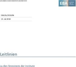 Leitlinien zu den Stresstests der Institute - EBA/GL/2018/04 19. Juli 2018 - Europa EU