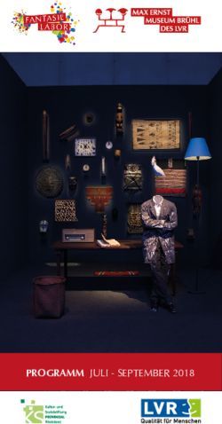 PROGRAMM JULI - SEPTEMBER 2018 - Max Ernst Museum Brühl des LVR