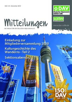 Mitteilungen Einladung zur Mitgliederversammlung 2020 Kulturgeschichte des Wanderns - Teil 2 Sektionsabende - DAV Celle