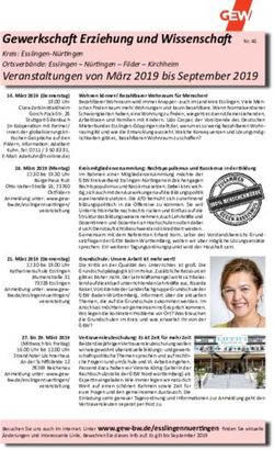 Gewerkschaft Erziehung und Wissenschaft - Veranstaltungen von März 2019 bis September 2019 Ortsverbände: Esslingen - Nürtingen - Filder ...