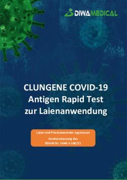 CLUNGENE COVID-19 ANTIGEN RAPID TEST ZUR LAIENANWENDUNG - LAIEN UND PRIVATANWENDER ZUGELASSEN SONDERZULASSUNG DES BFARM NR. 5640-S-168/21 ...