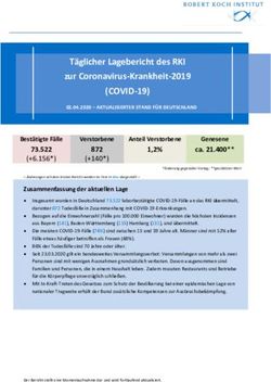 (COVID-19) T&auml;glicher Lagebericht des RKI zur Coronavirus-Krankheit-2019