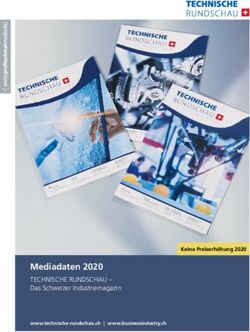 Mediadaten 2020 TECHNISCHE RUNDSCHAU - Das Schweizer Industriemagazin - Keine Preiserh&ouml;hung 2020