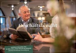 Gesch&auml;ftsbericht GENERALVERSAMMLUNG 9. APRIL 2021, OHNE PHYSISCHE PR&Auml;SENZ - Hof Weissbad