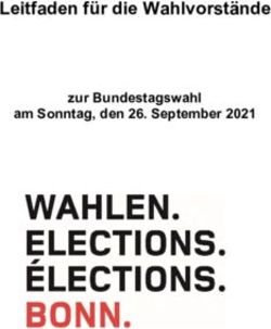 Leitfaden f&uuml;r die Wahlvorst&auml;nde - zur Bundestagswahl am Sonntag, den 26. September 2021 - Wahlhelfer