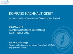 KOMPASS NACHHALTIGKEIT - NACHHALTIGE BESCHAFFUNG IM ÖFFENTLICHEN SEKTOR 05.09.2019 - Fachtag ...