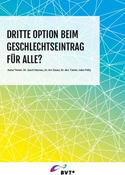 DRITTE OPTION BEIM GESCHLECHTSEINTRAG F&Uuml;R ALLE? - Autor*innen: Dr. Josch Hoenes, Dr. Arn Sauer, Dr. des. Tam&aacute;s Jules F&uuml;tty - Bundesvereinigung ...