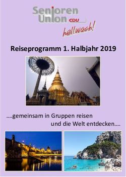 Reiseprogramm 1. Halbjahr 2019 - und die Welt entdecken - Senioren Union Kreis Borken
