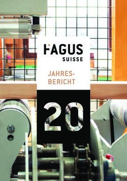 JAHRES-BERICHT - Fagus Suisse
