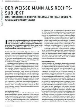 DER WEISSE MANN ALS RECHTS-SUBJEKT - EINE FEMINISTISCHE UND POSTKOLONIALE KRITIK AN EUGEN PA- SCHUKANIS' RECHTSTHEORIE - Forum Recht