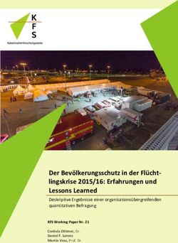 Der Bevölkerungsschutz in der Flücht-lingskrise 2015/16: Erfahrungen und Lessons Learned - Deskriptive Ergebnisse einer ...