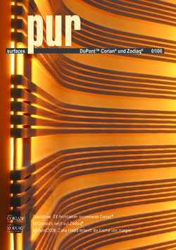 ROADSHOW: ELF ARCHITEKTEN INSZENIEREN CORIAN MCDONALD'S SETZT AUF ZODIAQ MAILAND 2006: ZAHA HADID ENTWIRFT DIE K&Uuml;CHE VON MORGEN