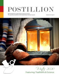 Winter 2020 - POSTILLION - Featuring: Traditions & Science - Saskatchewan German Council