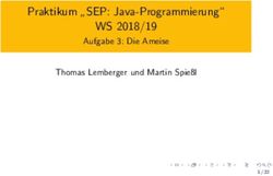Praktikum SEP: Java-Programmierung" - WS 2018/19 - Aufgabe 3: Die ...