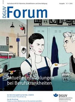 Forum Ausgabe 12 2016 - Aktuelle Entwicklungen bei Berufskrankheiten - DGUV Forum