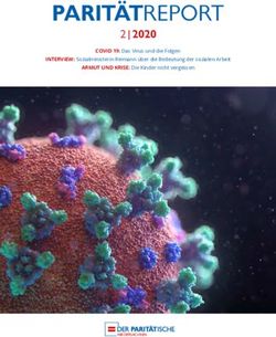 PARITÄTREPORT 2|2020 COVID 19: Das Virus und die Folgen INTERVIEW: Sozialministerin Reimann über die Bedeutung der sozialen Arbeit ...
